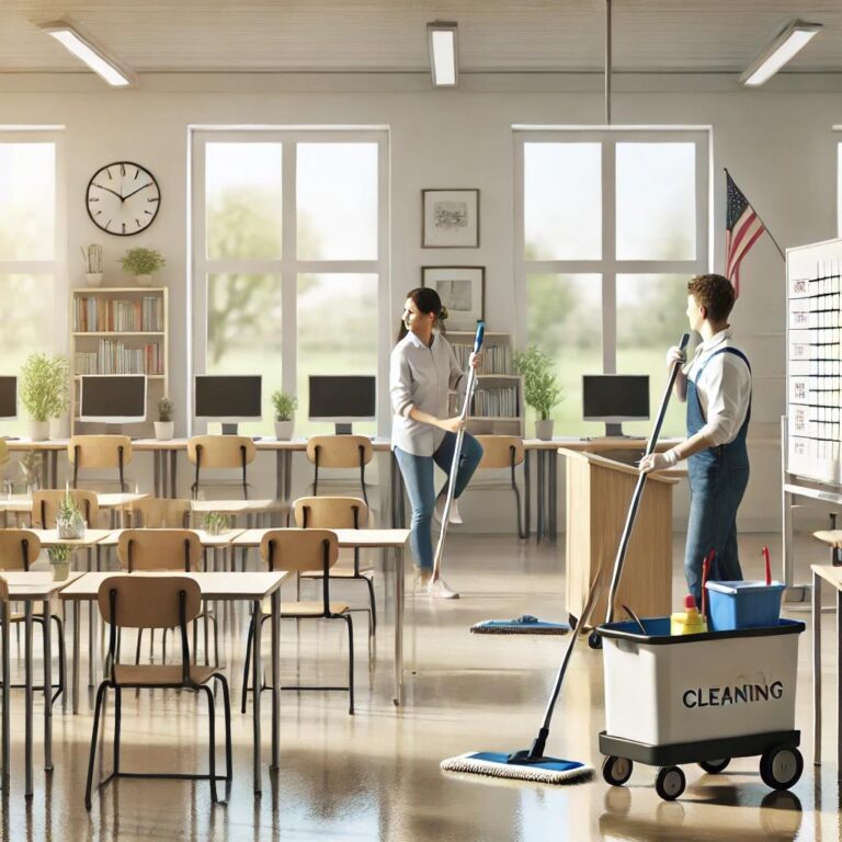 A professional school cleaning