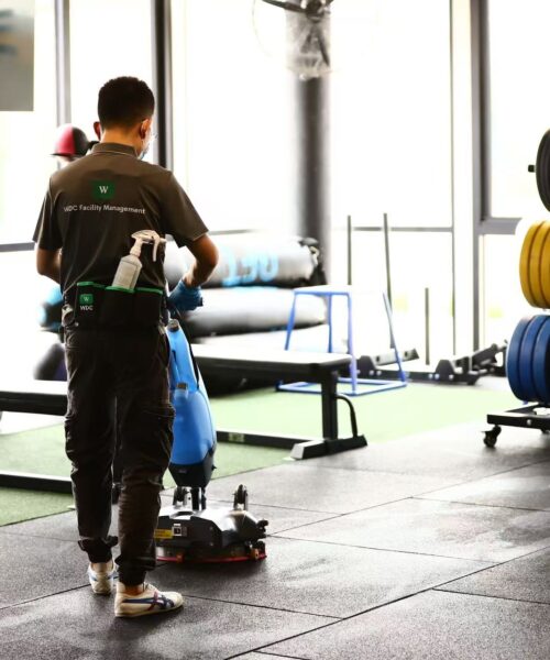 Gym Fitness Rubber Mat Scrubbing